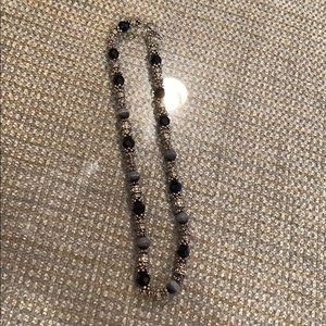 Black and silver necklace